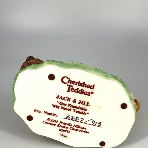 Cherished Teddies Jack & Jill Our Friendship Will Never Tumble1993 - Picture 5 of 5